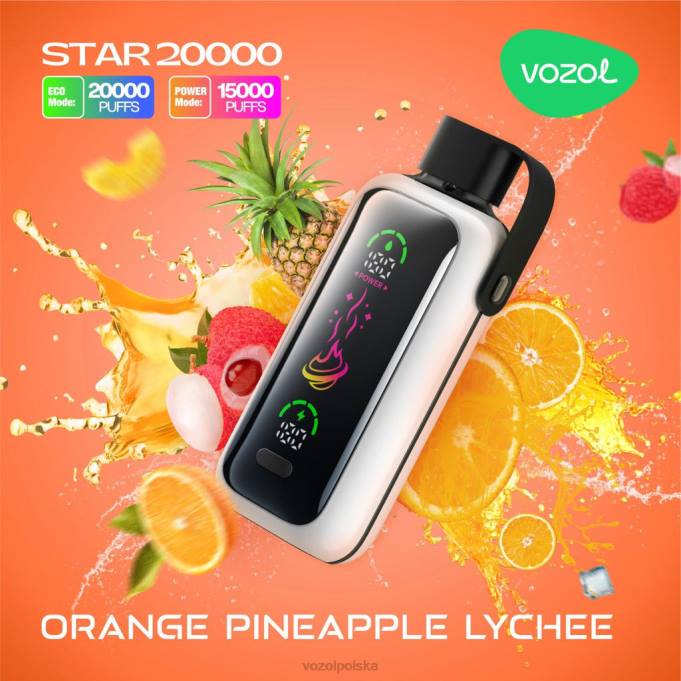 Vozol Vape Flavors pomarańczowe liczi ananasowe PDDV15 VOZOL STAR 20000