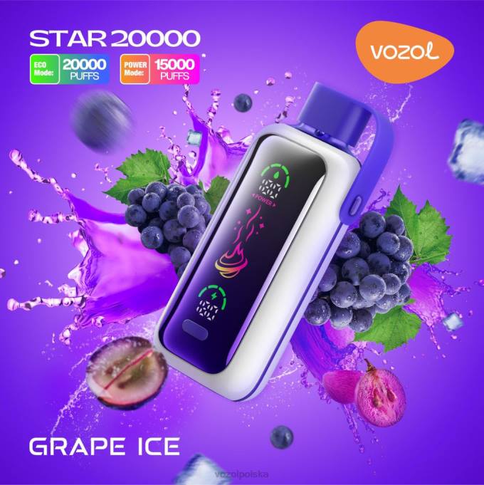 Vozol Vape Polska lód winogronowy PDDV9 VOZOL STAR 20000