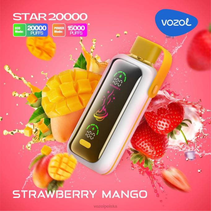 Vozol Vape Polska mango truskawkowe PDDV1 VOZOL STAR 20000