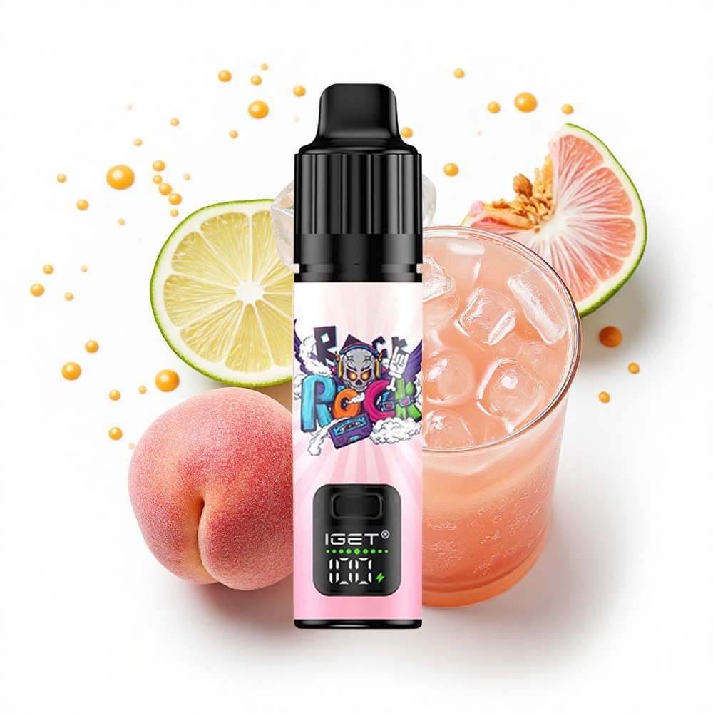 IGET BAR PLUS S3 POD 10000 Puffs Brzoskwinia Liczi Limonka Lód z 5% Nikotyny i 18 ml Pojemności