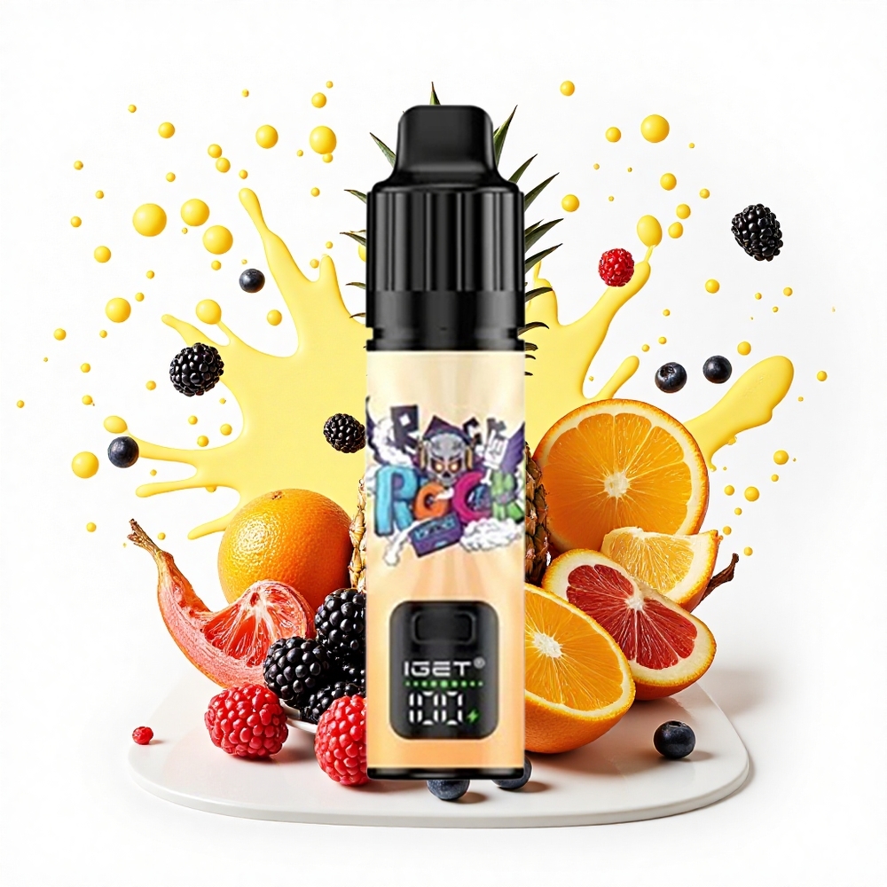 IGET BAR PLUS S3 POD 10000 Puffs Jeżyna Ananas Pomarańcza 18 ml 5% 1.0 Ohm