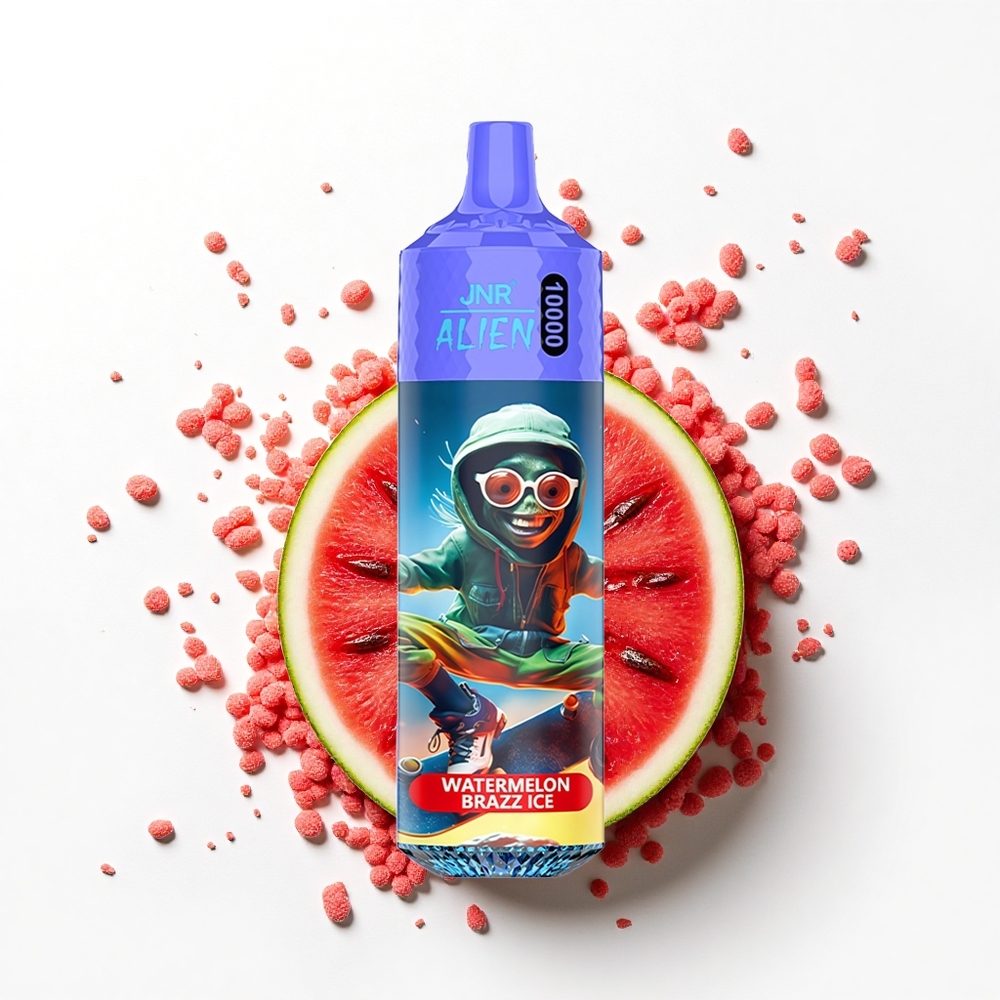 JNR Alien 10000 Arbuzowy Brazz Lód z Błyskawicznym Ładowaniem i Światłem LED