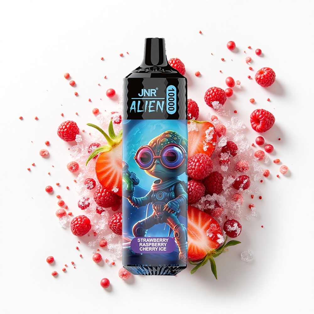 JNR Alien 10000 Truskawka Malina Wiśnia Lód z LED i Typem-C