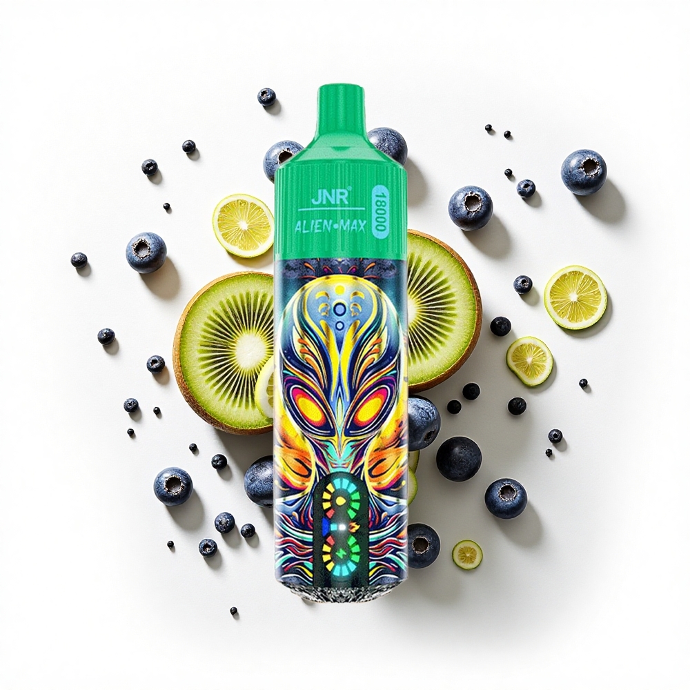 JNR Alien Max 18000 Borówka Kiwi Podwójny Rdzeń LED