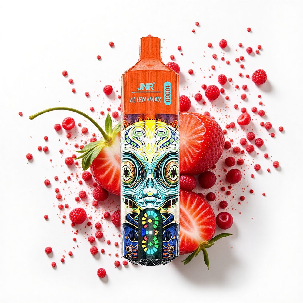 JNR Alien Max 18000 Truskawka Malina Wiśnia Podwójny Mesh Podwójny Rdzeń