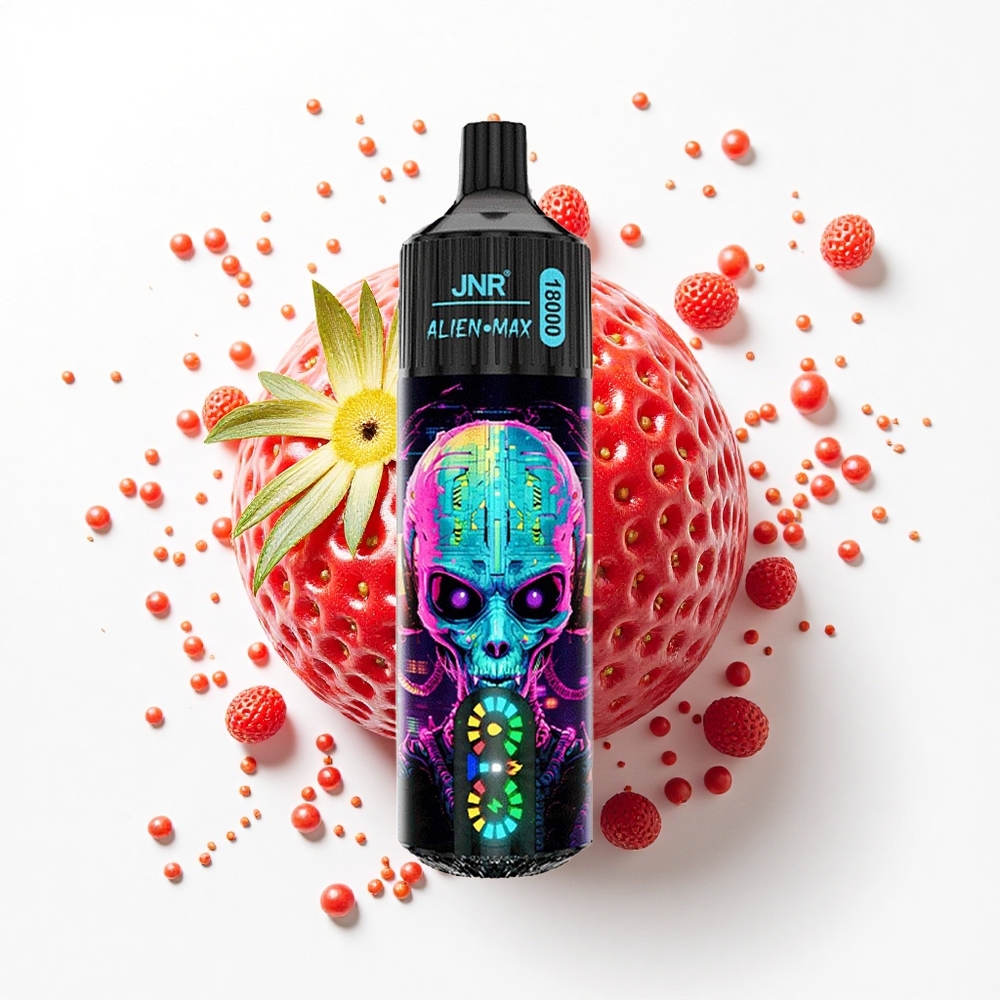 JNR Alien Max 18000 Truskawkowa Bańka z Podwójnym Rdzeniem i Typem-C