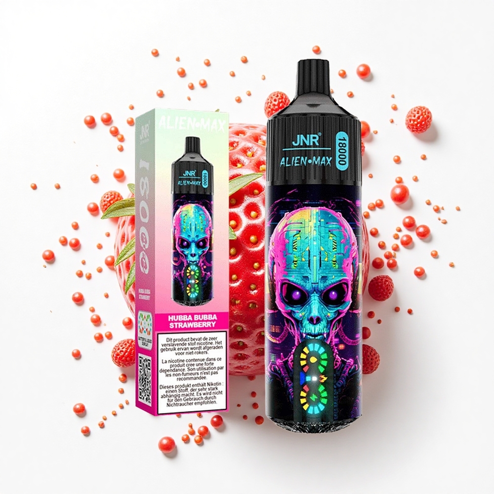 JNR Alien Max 18000 Truskawkowa Bańka z Podwójnym Rdzeniem i Typem-C