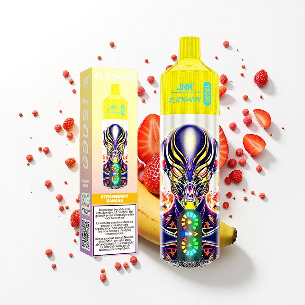 JNR Alien Max 18000 Truskawkowo-Bananowy z Podwójnym Mesh i Typem-C