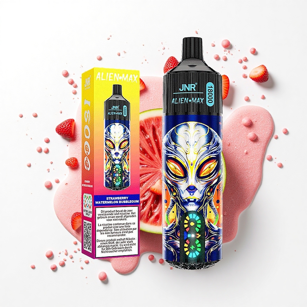 JNR Alien Max 18000 Truskawkowy Arbuzowy Bubblegum z Podwójnym Rdzeniem i 850mAh