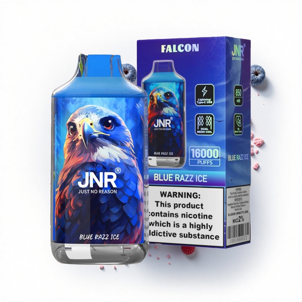 JNR Falcon 16000 Lodowy Błękit Malina 850 mAh Podwójna Siatka