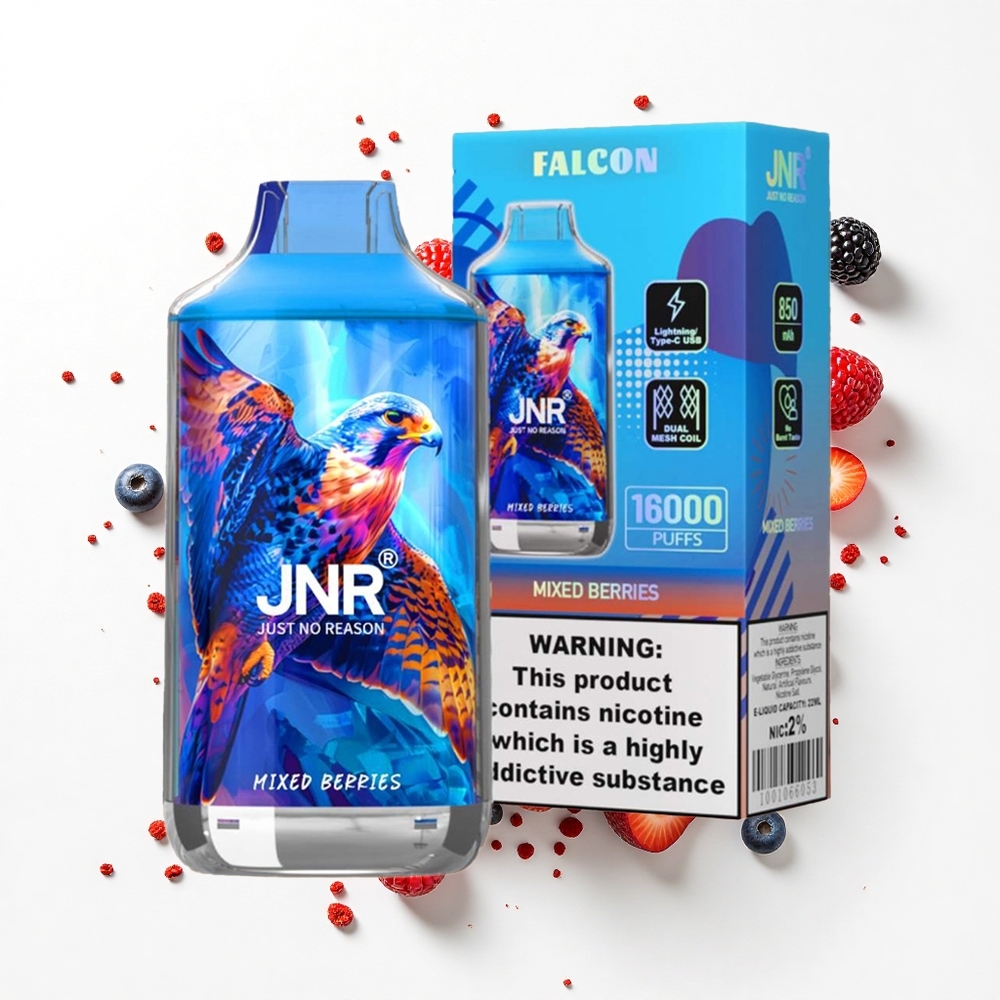 JNR Falcon 16000 Mieszane Jagody 850 mAh Dual Mesh