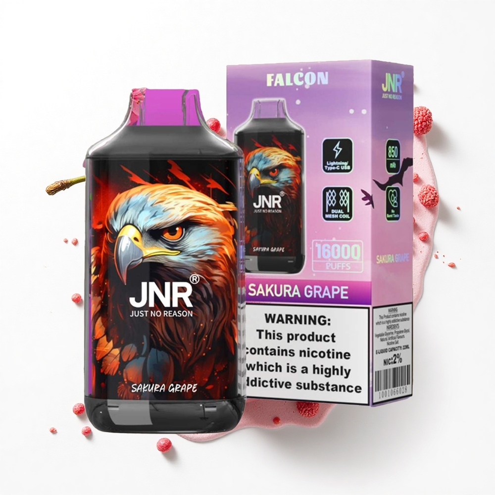JNR Falcon 16000 Wiśnia Winogrono 16000 Podwójna Moc