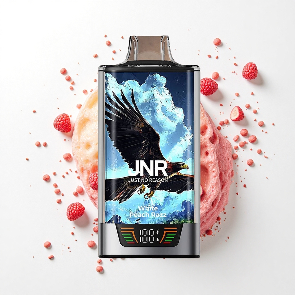 JNR Falcon Pro 28000 Biała Brzoskwinia Razz 30ml Dual Mesh