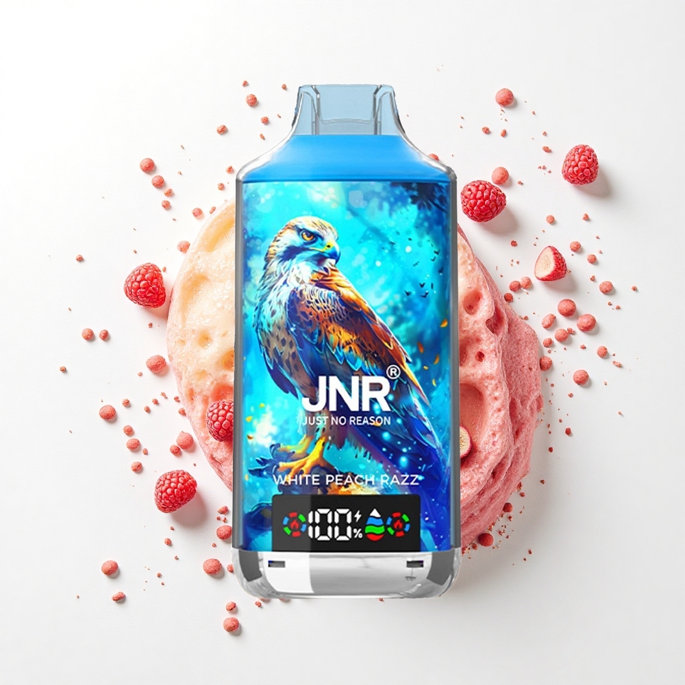 JNR Falcon X 18000 Biała Brzoskwinia Razz 24ml Dual Mesh Digital Type-C