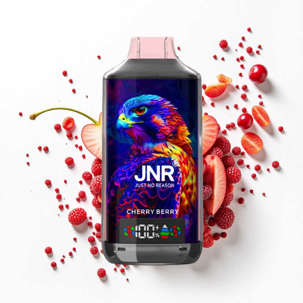 JNR Falcon X 18000 Wiśniowa Jagoda 18000 Podwójna Siatka 24ml Cyfrowy