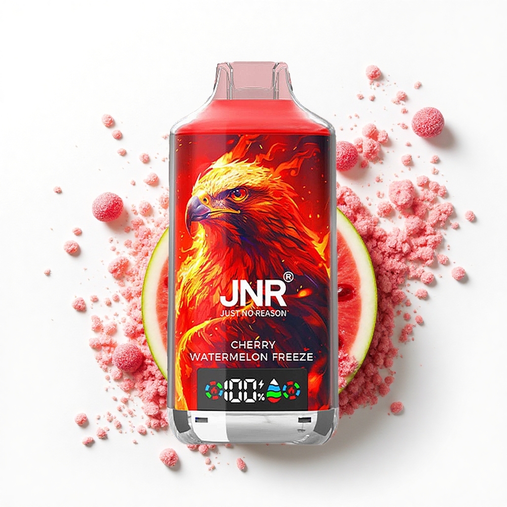 JNR Falcon X 18000 Wiśniowo-Arbuzowy Mroźny Napój z Podwójną Siatką i Cyfrowym Wyświetlaczem