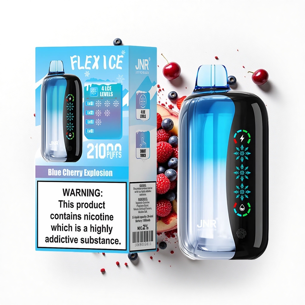 JNR Flex Ice 21000 Niebieska Wiśniowa Eksplozja z Lodowym Dostrojeniem i Podwójną Siatką