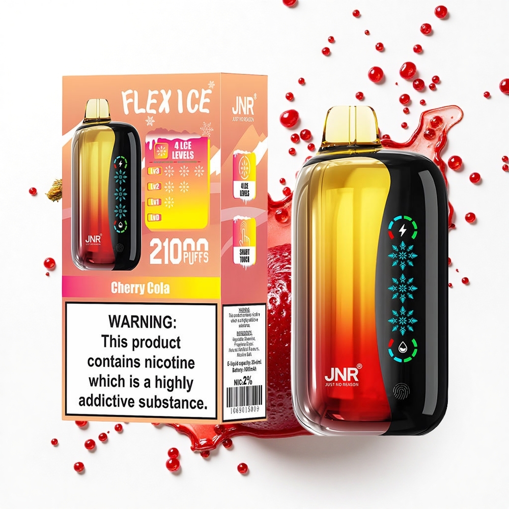 JNR Flex Ice 21000 Wiśniowa Cola Lodowa z Dostosowywanym Powietrzem i Podwójną Siatką