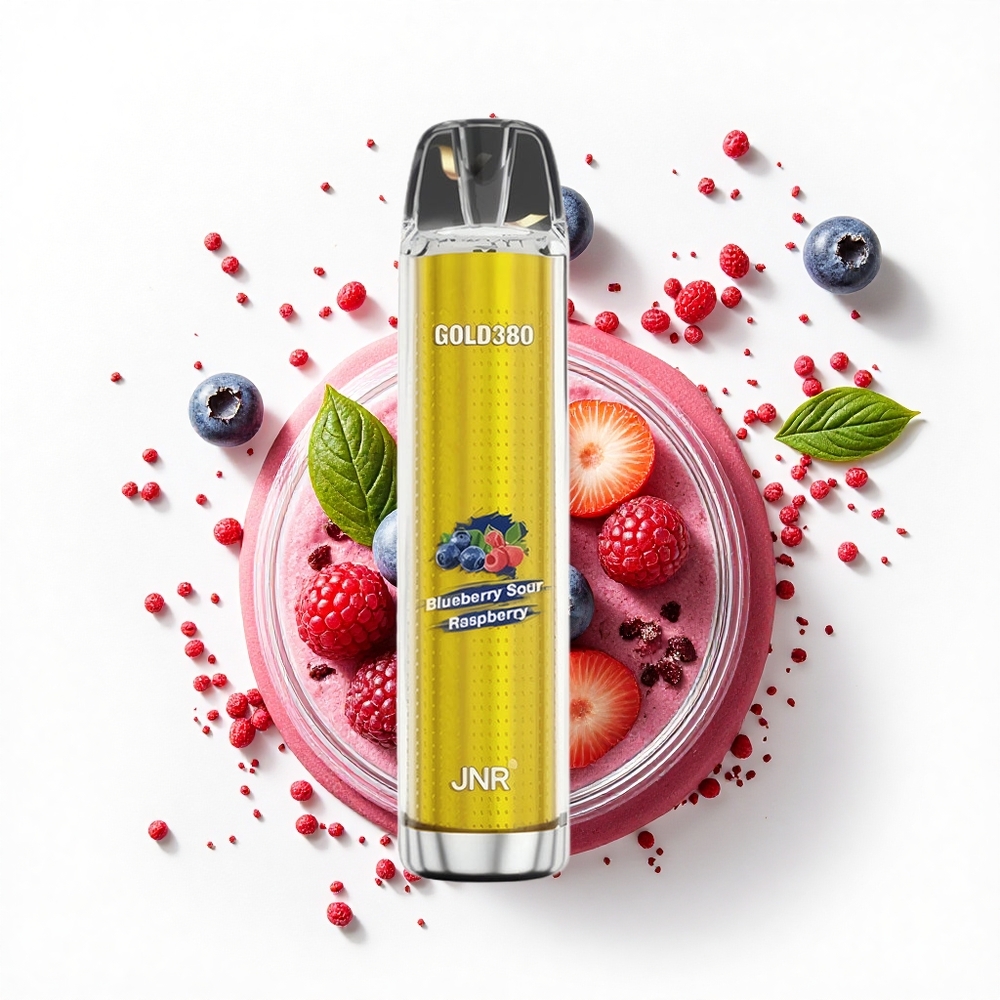 JNR Gold380 6000 Malinowa Kwaśna Borówka z Akumulatorem 1500mAh i Zawartością Nikotyny 5%