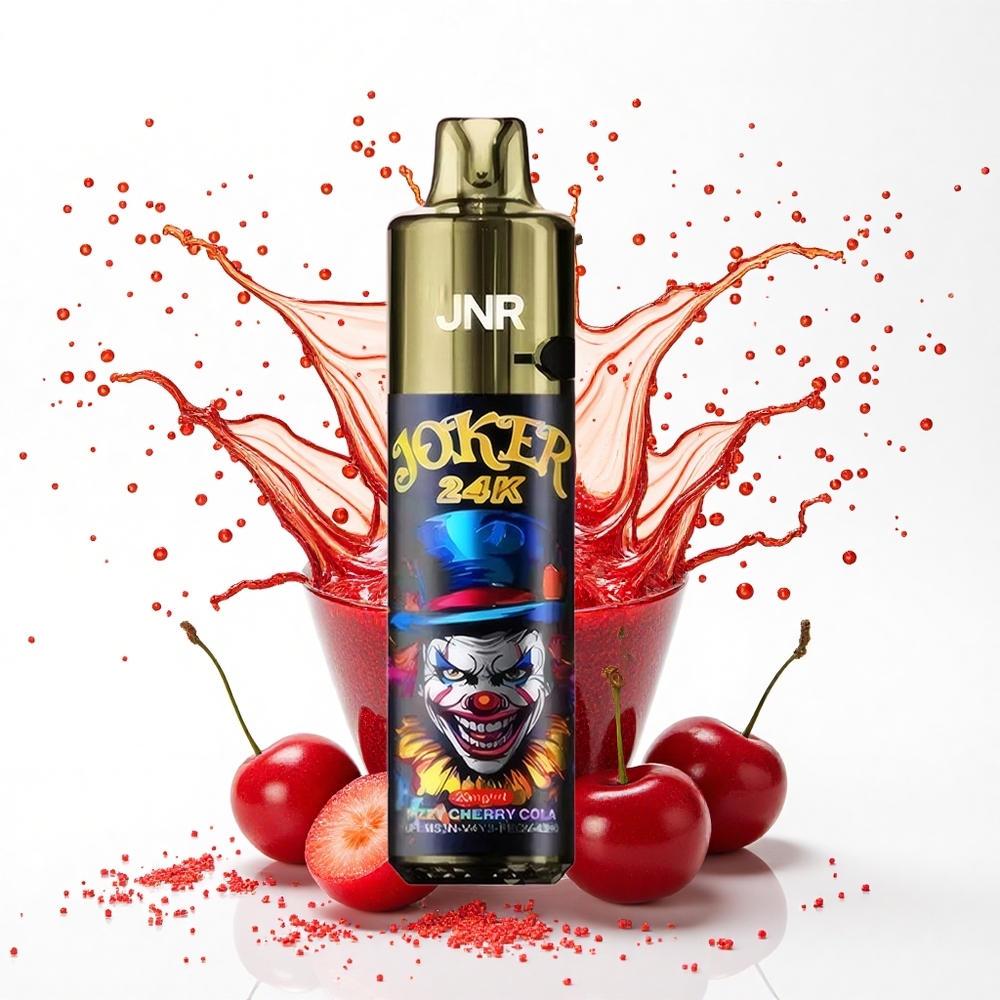 JNR Joker 24K Gazowana Wiśniowa Cola z Widocznym Poziomem Płynu i Ładowaniem Type-C