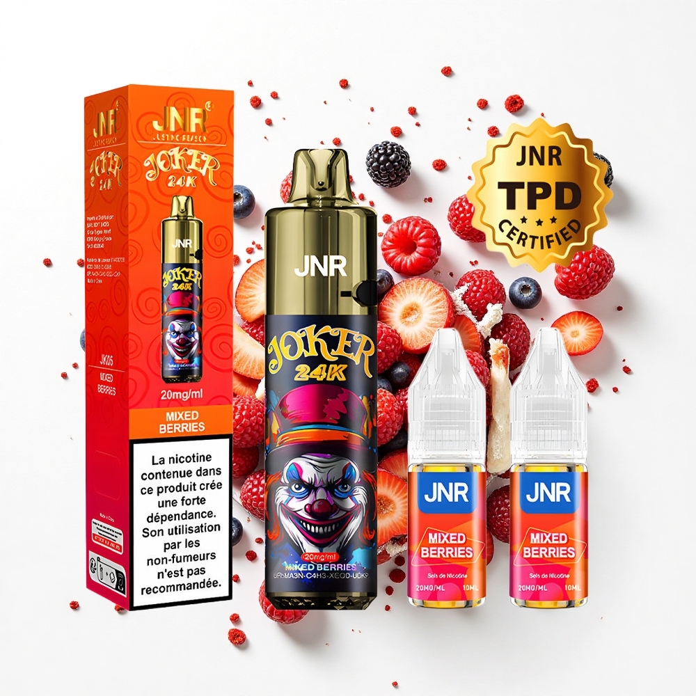 JNR Joker 24K Jagodowy Mieszanka z Widocznym Poziomem i Ładowaniem Type-C