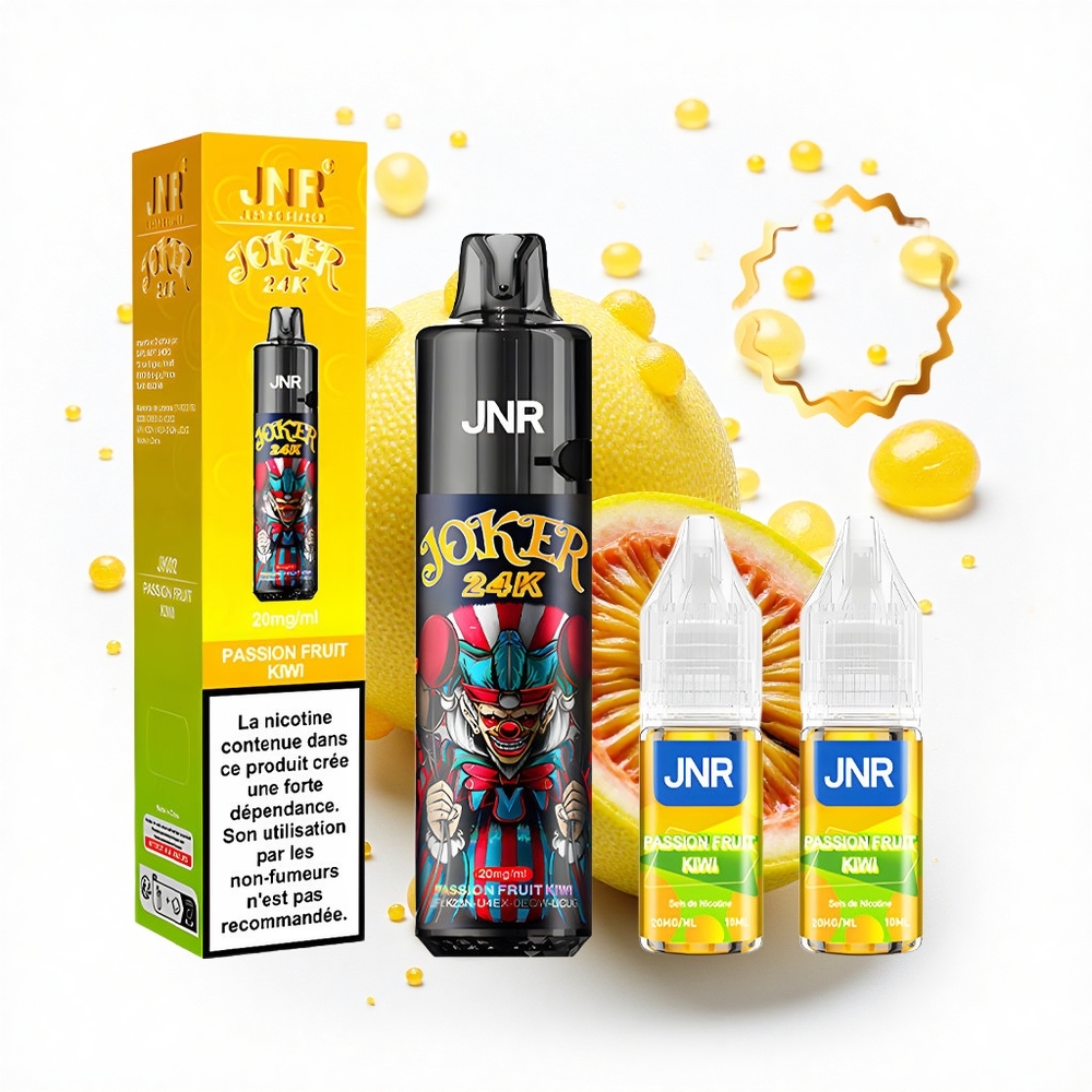 JNR Joker 24K Passion Fruit Kiwi z Widocznym Poziomem Płynu i Ładowaniem Type-C