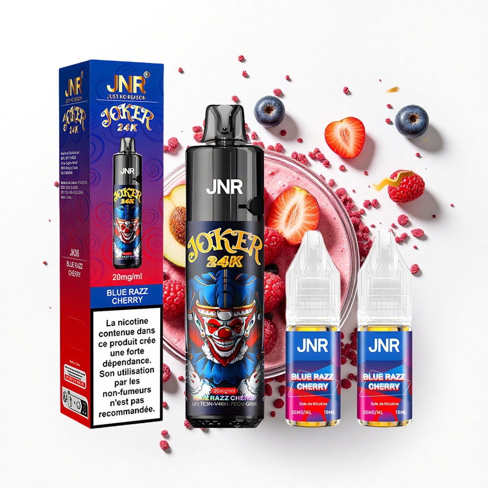 JNR Joker 24K Wiśniowa Malina z Widocznym Poziomem i Ładowaniem Typu-C