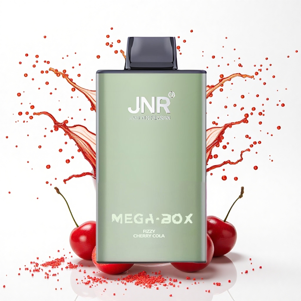 JNR Mega Box 25000 Gazowana Wiśniowa Cola z Podwójnym Rdzeniem i Szybkim Ładowaniem
