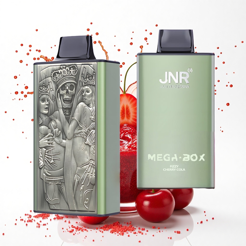JNR Mega Box 25000 Gazowana Wiśniowa Cola z Podwójnym Rdzeniem i Szybkim Ładowaniem