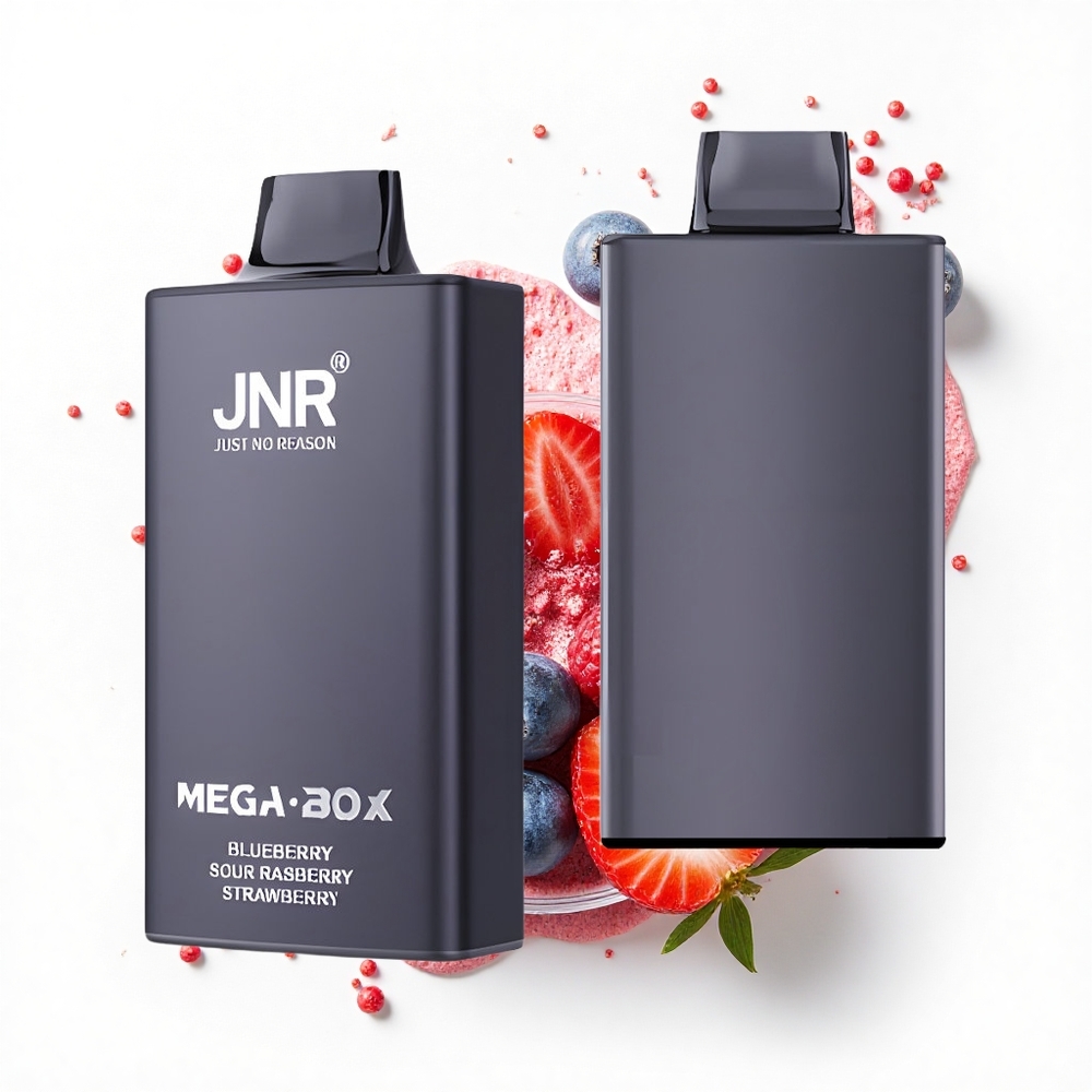JNR Mega Box 25000 Malinowa Kwaśna Truskawkowa z Podwójnym Rdzeniem i Szybkim Ładowaniem
