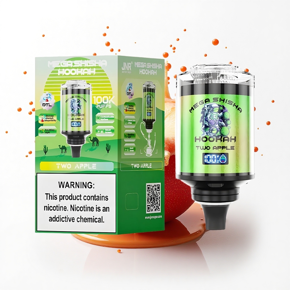 JNR Mega Shisha Hookah 100K Dwa Jabłka 60ml 2200mAh Typ-C
