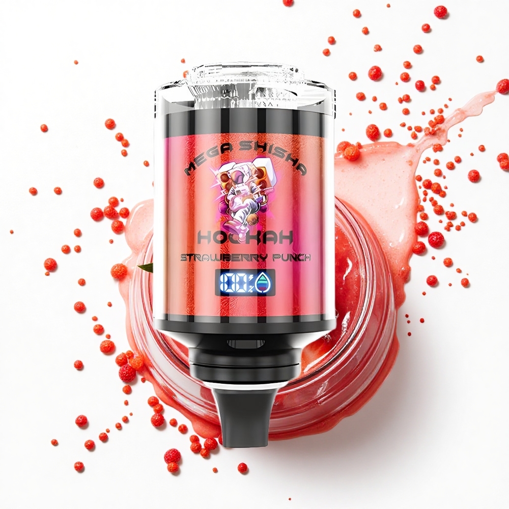 JNR Mega Shisha Hookah 100K Truskawkowy Mocny Smak z 2200mAh i 60ml Pojemnością
