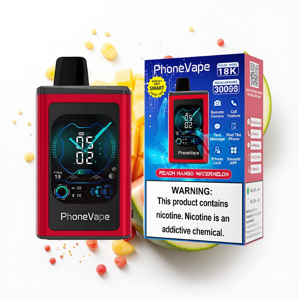 JNR PhoneVape 30000 Brzoskwinkowo-Mango-Arbuzowa Woda z Ekranem i Trybem Turbo