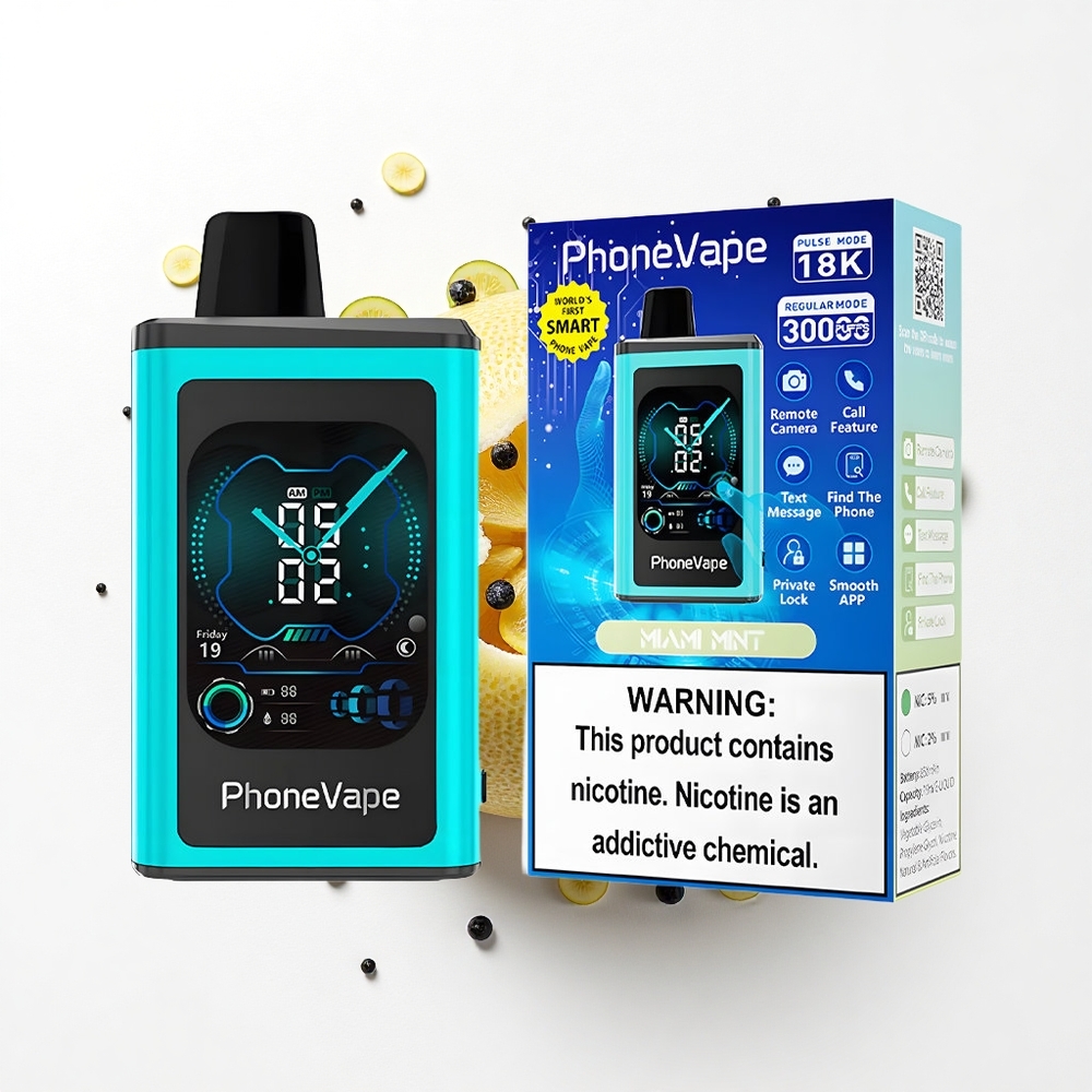 JNR PhoneVape 30000 Miętowa Moc z Turbo Trybem i Regulacją Powietrza