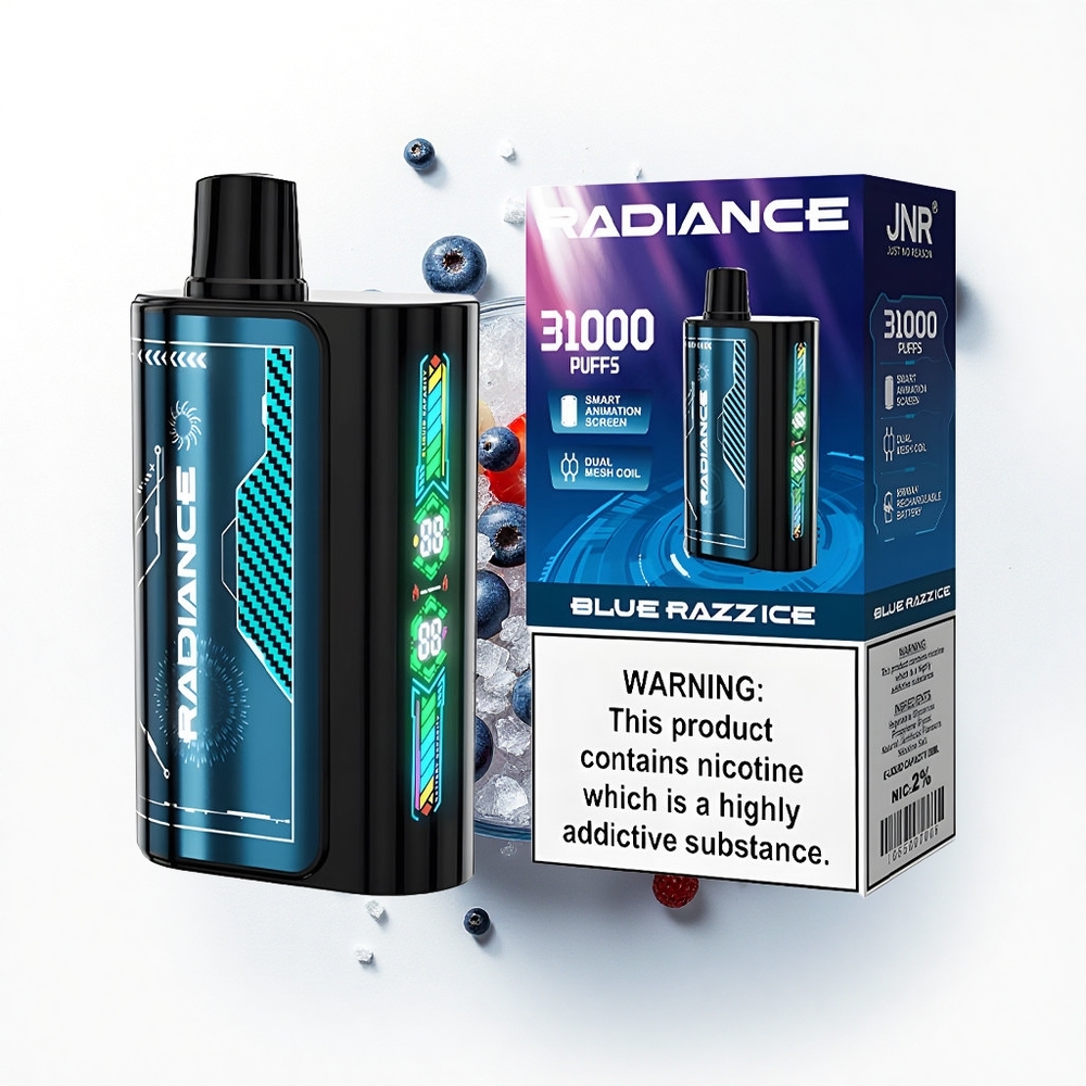 JNR Radiance 31000 Lód Malinowy z Podwójną Siatką i Ekranem