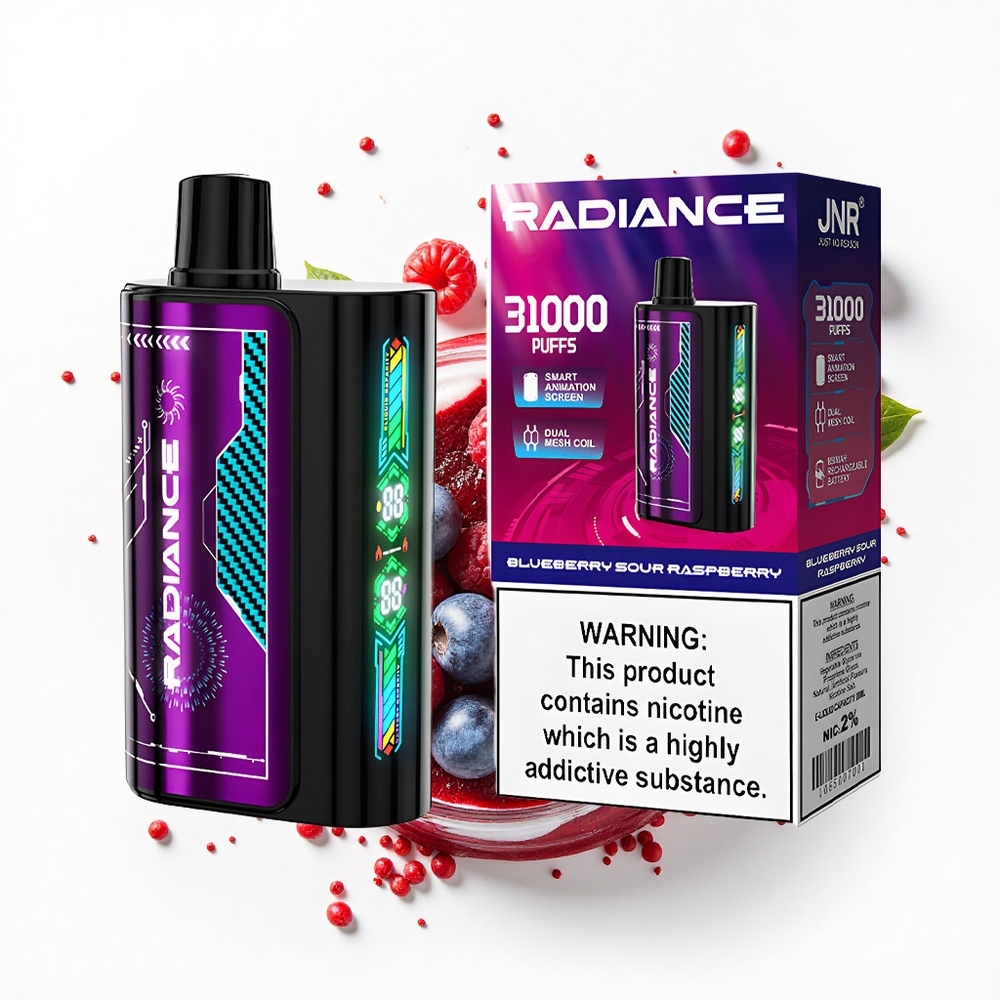 JNR Radiance 31000 Malinowa Kwaśna Borówka z Podwójną Siatką i Typem-C