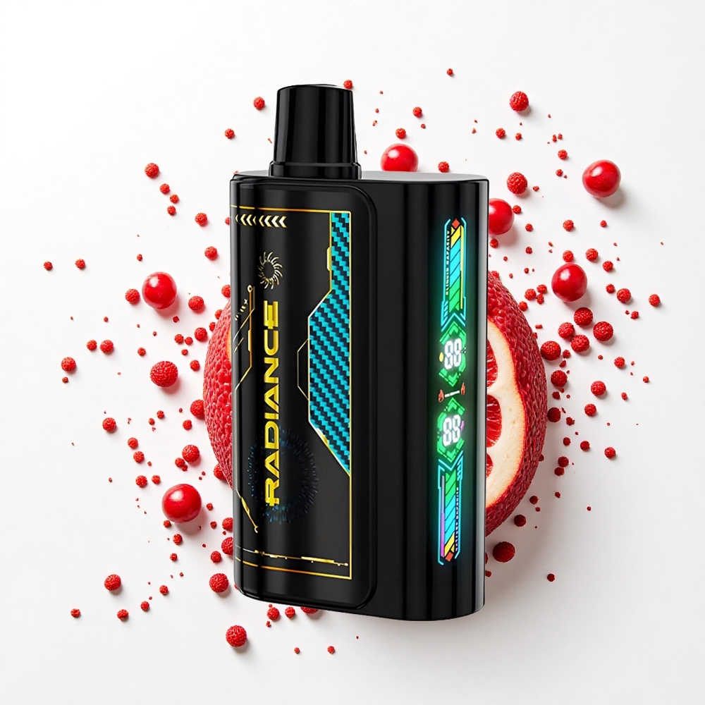 JNR Radiance 31000 Musująca Wiśniowa Cola z Ekranem Animacji i Podwójną Siatką