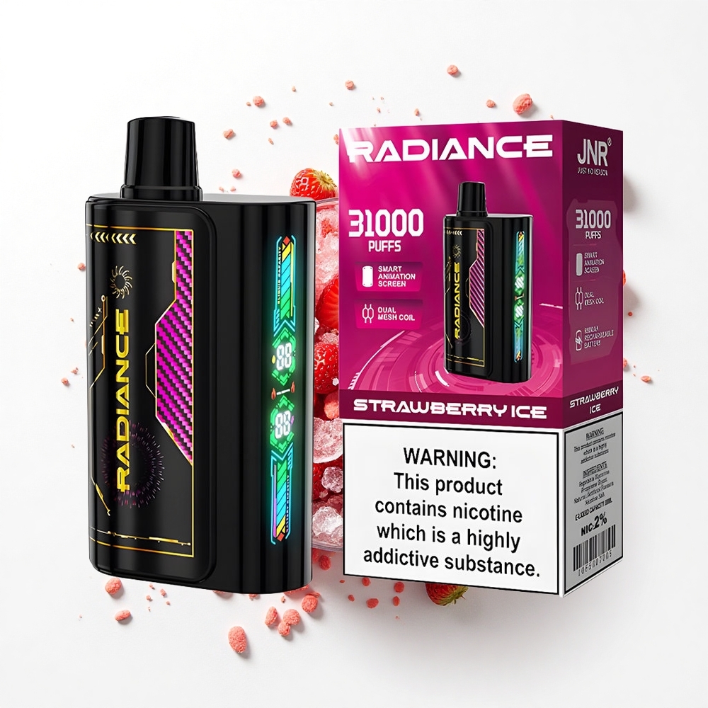 JNR Radiance 31000 Truskawkowa Mgiełka z Podwójną Siatką i Ekranem