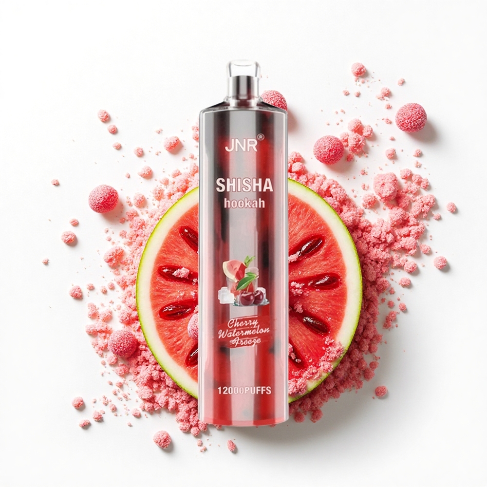 JNR Shisha Hookah 12000 Wiśniowo-Arbuzowy Mroźny Napój z 24ml Pojemnością i Typem-C