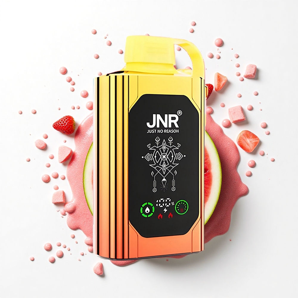 JNR Shisha Hookah Box 20500 Arbuzowo-Truskawkowa Guma Balonowa z Podwójnym Mesh Coil i Szybkim Ładowaniem Type-C