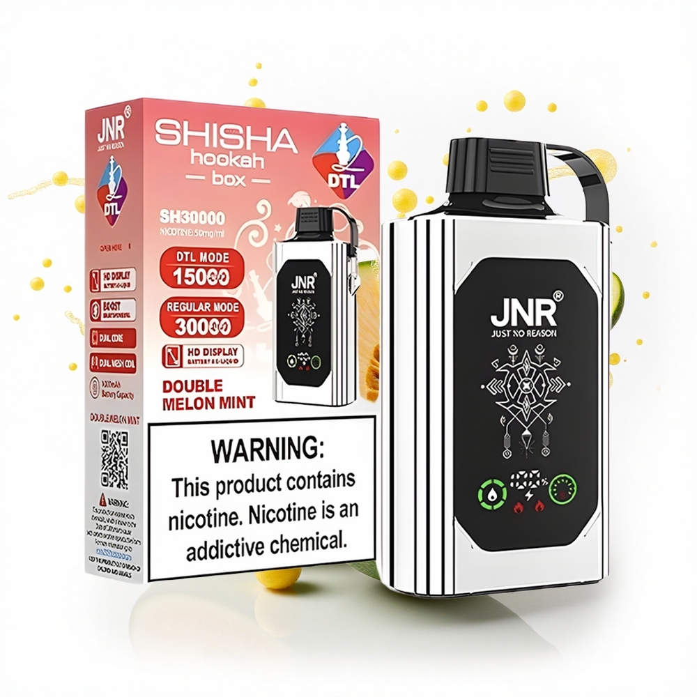 JNR Shisha Hookah Box 20500 Podwójna Melonowa Mięta HD Dual Mesh 25ml