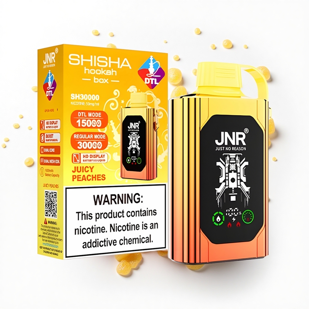 JNR Shisha Hookah Box 20500 Soczyste Brzoskwinie HD Dual Mesh 25ml