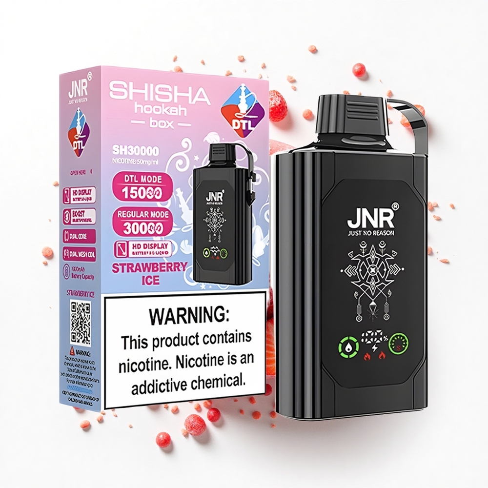 JNR Shisha Hookah Box 20500 Truskawkowe Lody HD Dual Mesh 25ml