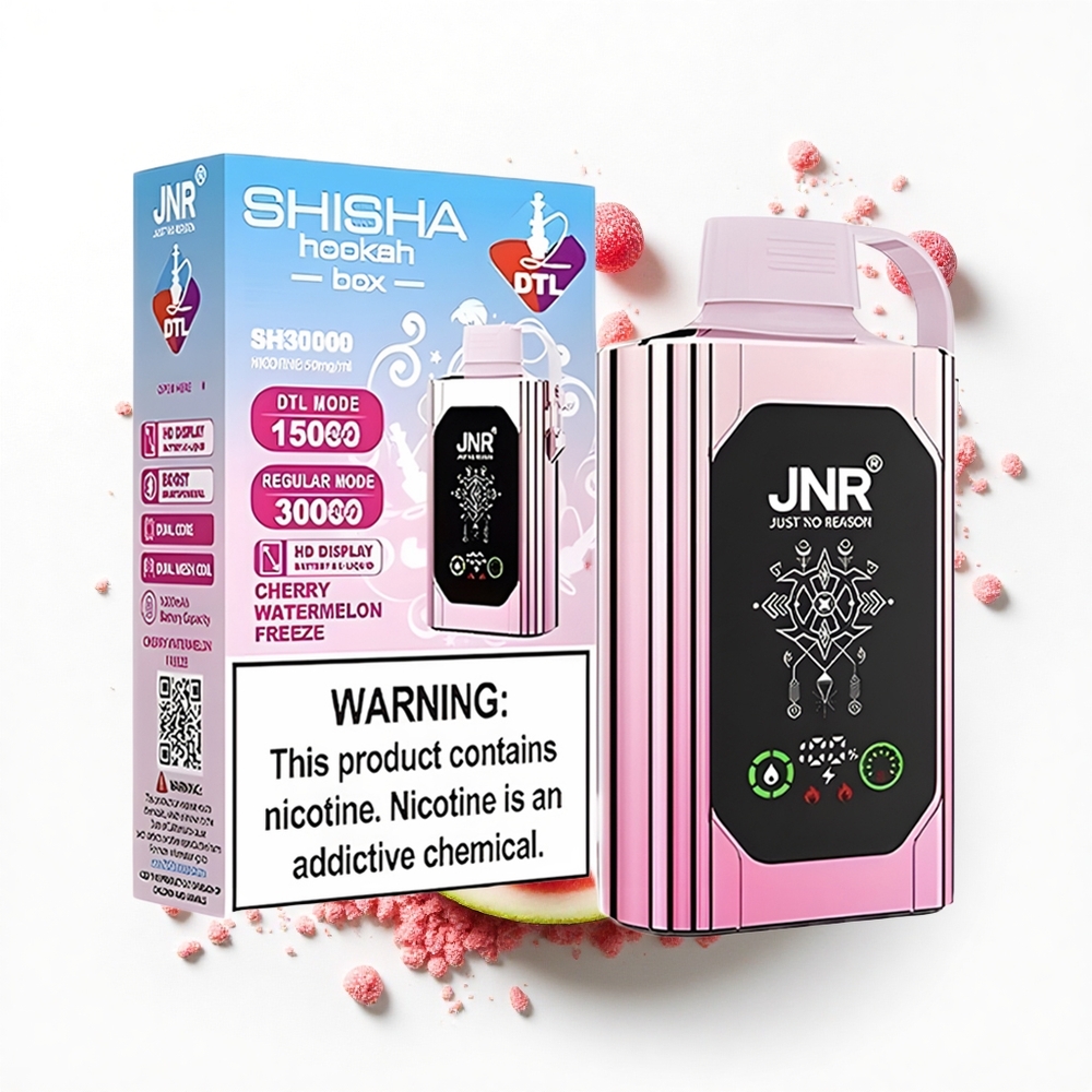 JNR Shisha Hookah Box 20500 Wiśniowy Arbuzowy Mroźny Dual Mesh Coil 25ml