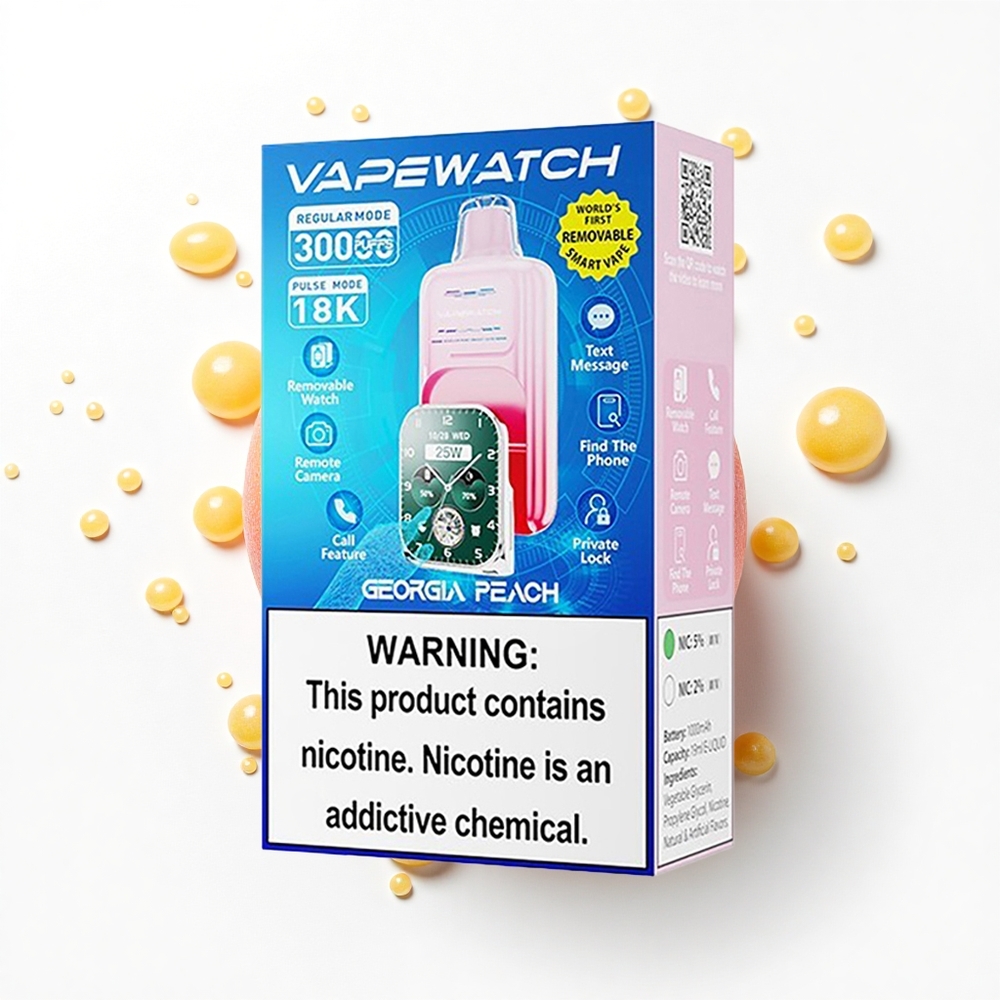 JNR VapeWatch 30000 Brzoskwiniowa Georgia Podwójna Siatka 19mL 1000mAh