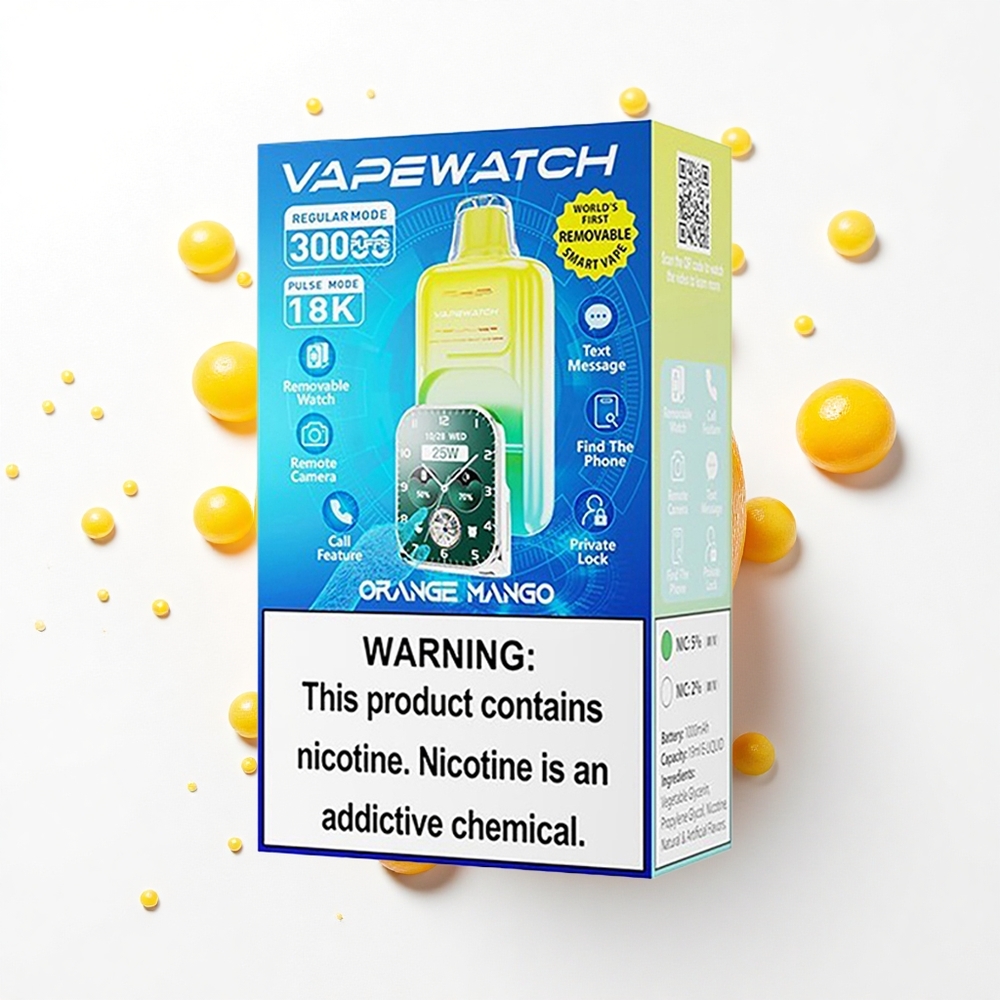 JNR VapeWatch 30000 Pomarańczowe Mango Dual Mesh 19mL Type-C