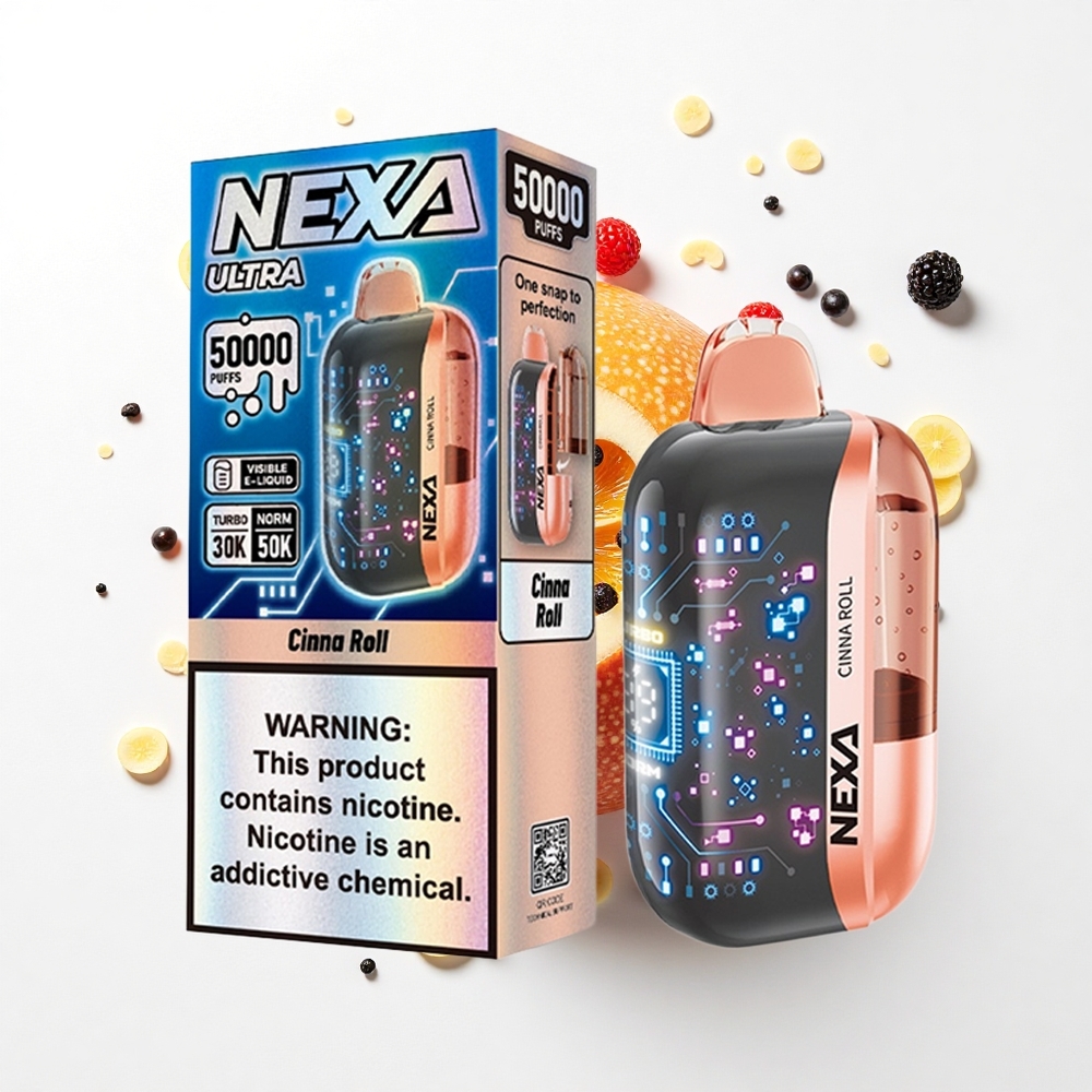 NEXA Ultra 50000 Puffs Cynamonowy Zwój 50K z Wyświetlaczem 3D