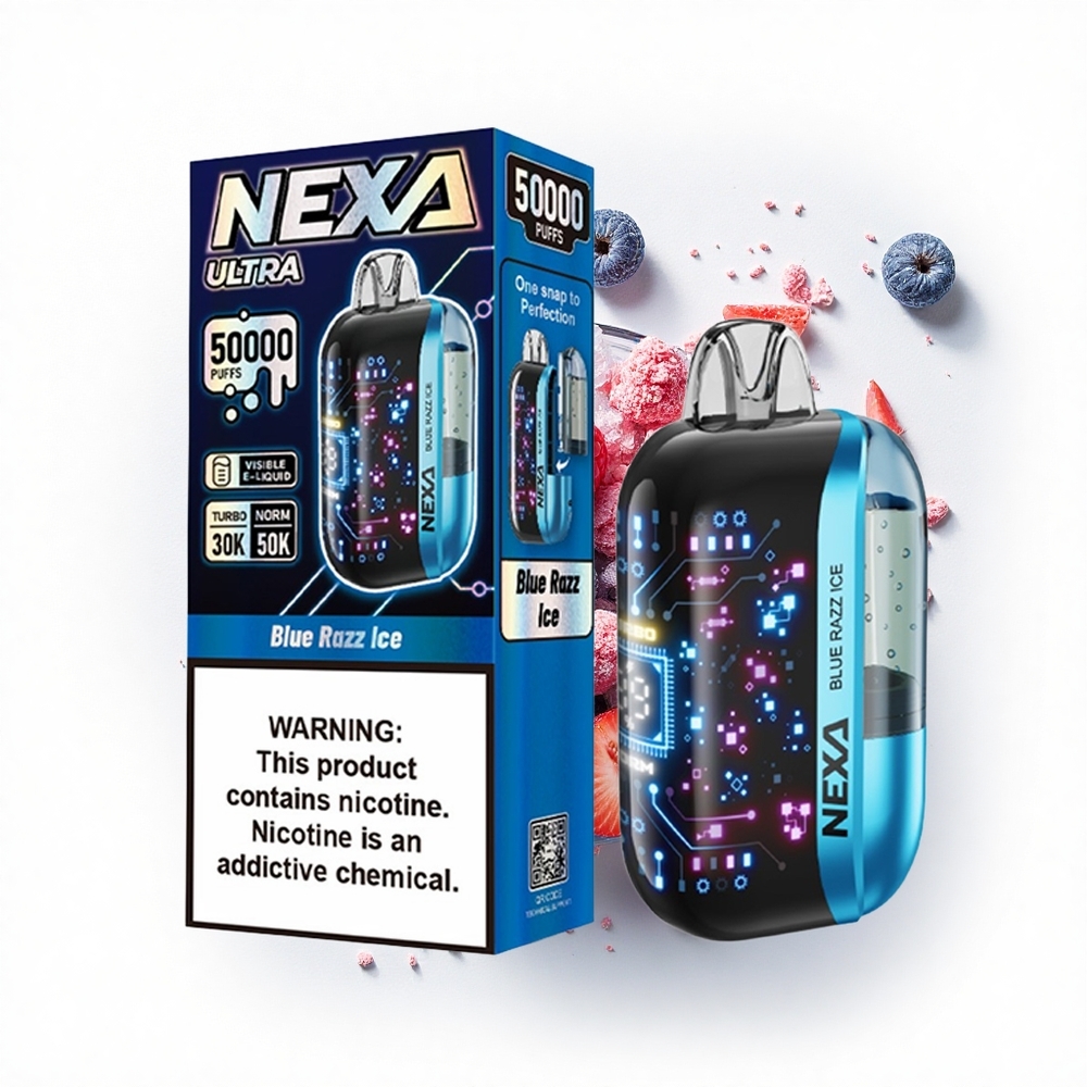 NEXA Ultra 50000 Puffs Lodowy Malinowy Błękit z 20ml i 5% Nikotyny