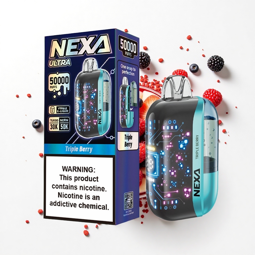 NEXA Ultra 50000 Puffs Trójjagodowy 50K z Ekranem 3D i Typem-C