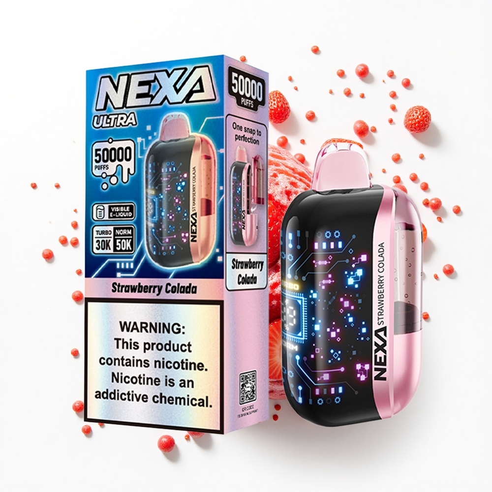 NEXA Ultra 50000 Puffs Truskawkowa Colada z Ekranem 3D i Typem-C
